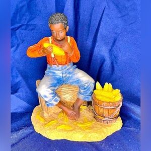 Summit Black Americana History African American Boy Shucking Corn Depression